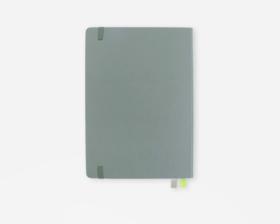Eucalyptus green planner on a white background
