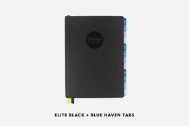 Elite Black 2027 Passion Planner with different tab combinations.