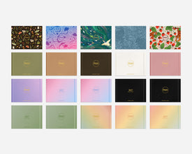 Promotional graphic for digital 2027 cover designs, showing a grid of 24 planner cover previews with different color schemes and patterns on a light gray background.