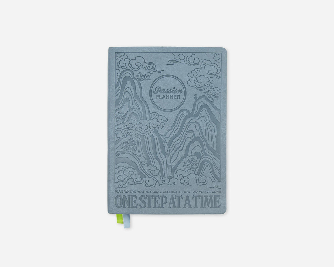 A light blue-gray 2027 planner titled &