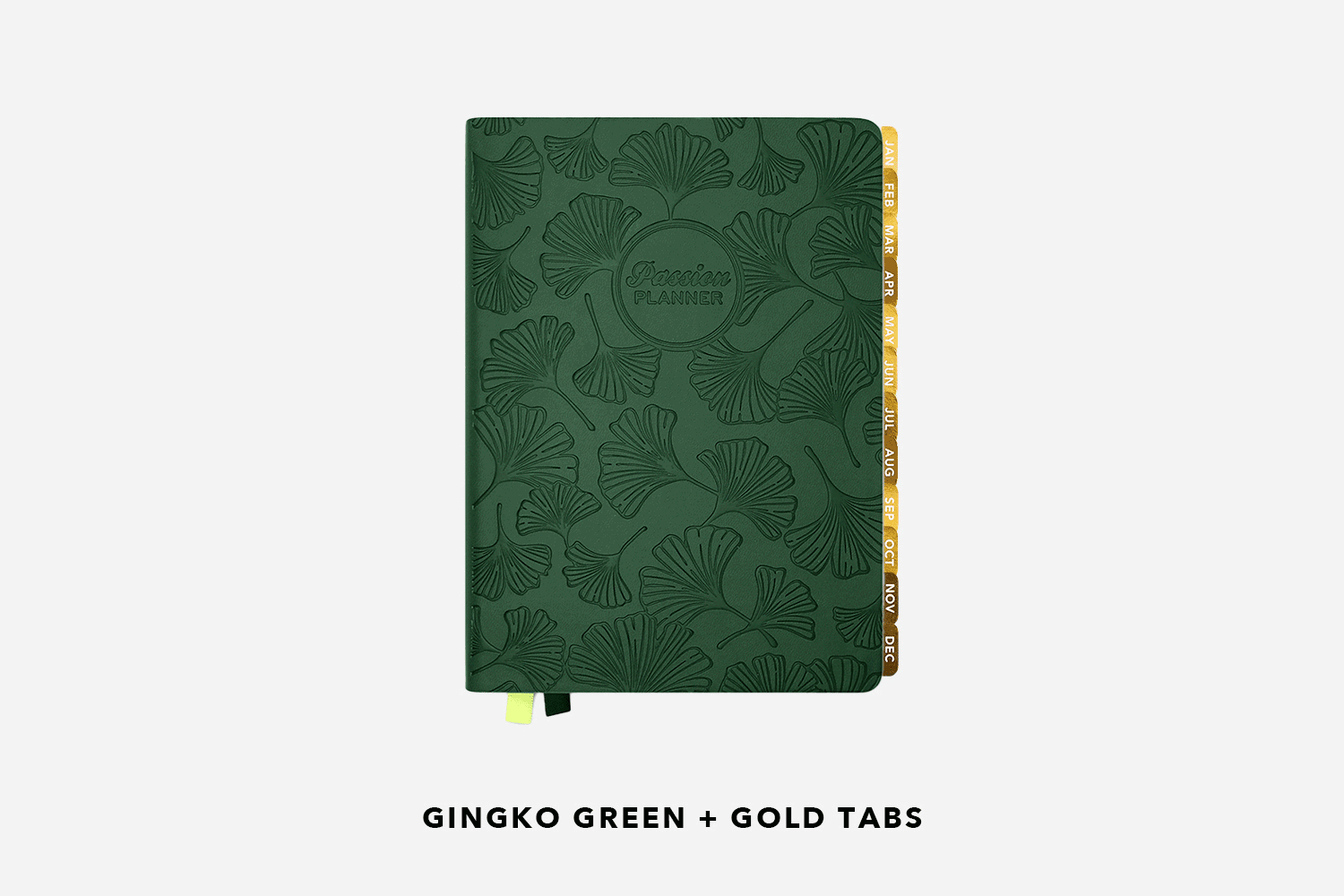 gingko green planner and monthly tabs combinations 