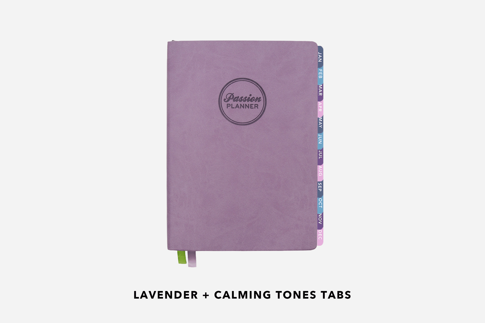 A 2027 Lavender Planner with a variety of tab combinations.