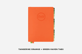 tangerine orange planner and monthly tabs combinations