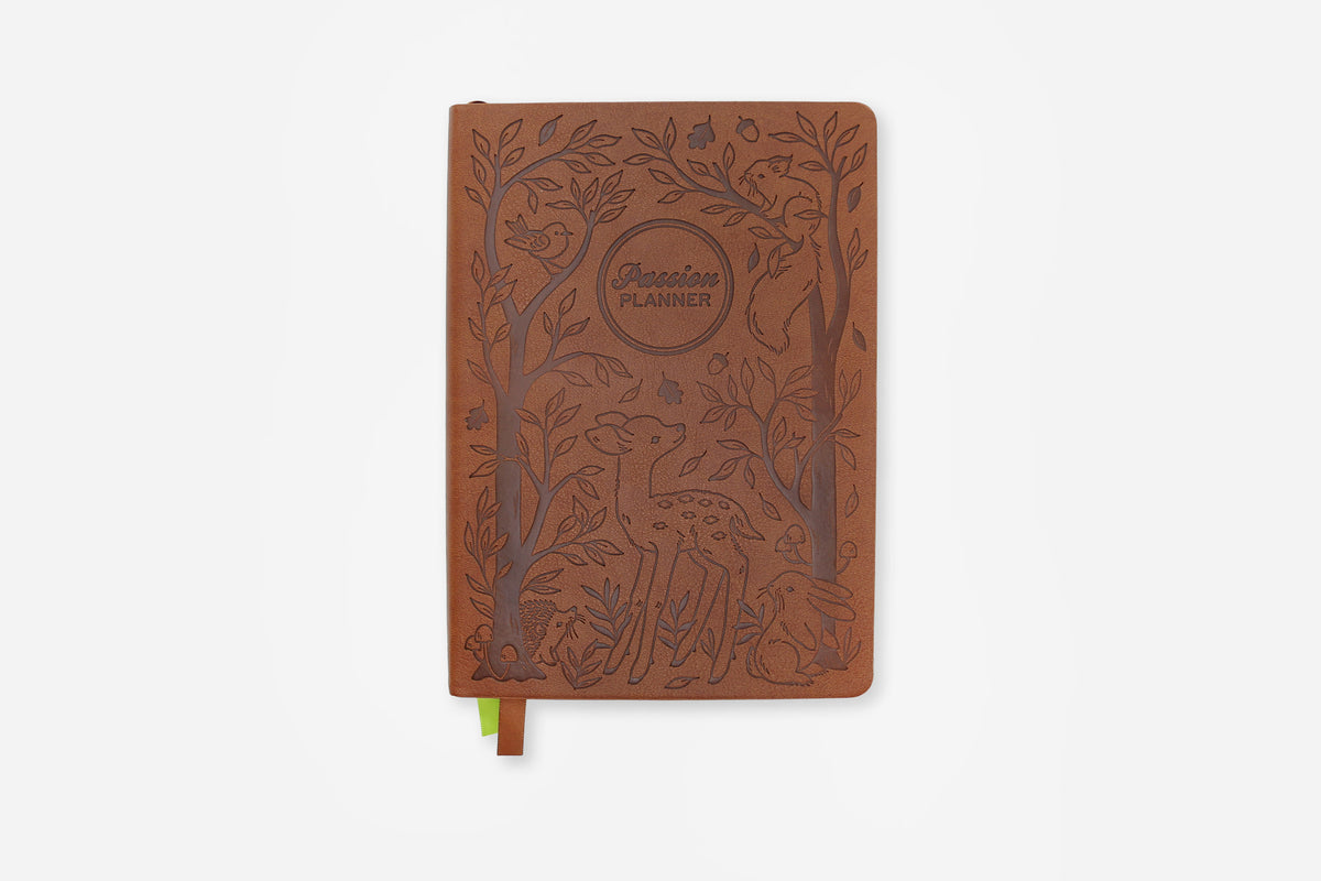 woodland brown daily planner