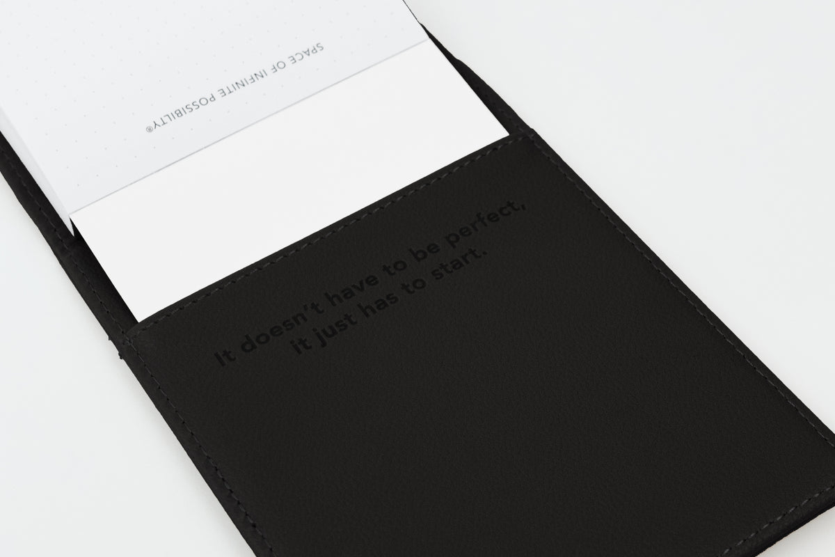elite black notepad pocket
