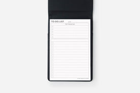 elite black notepad cover and to-do list insert set
