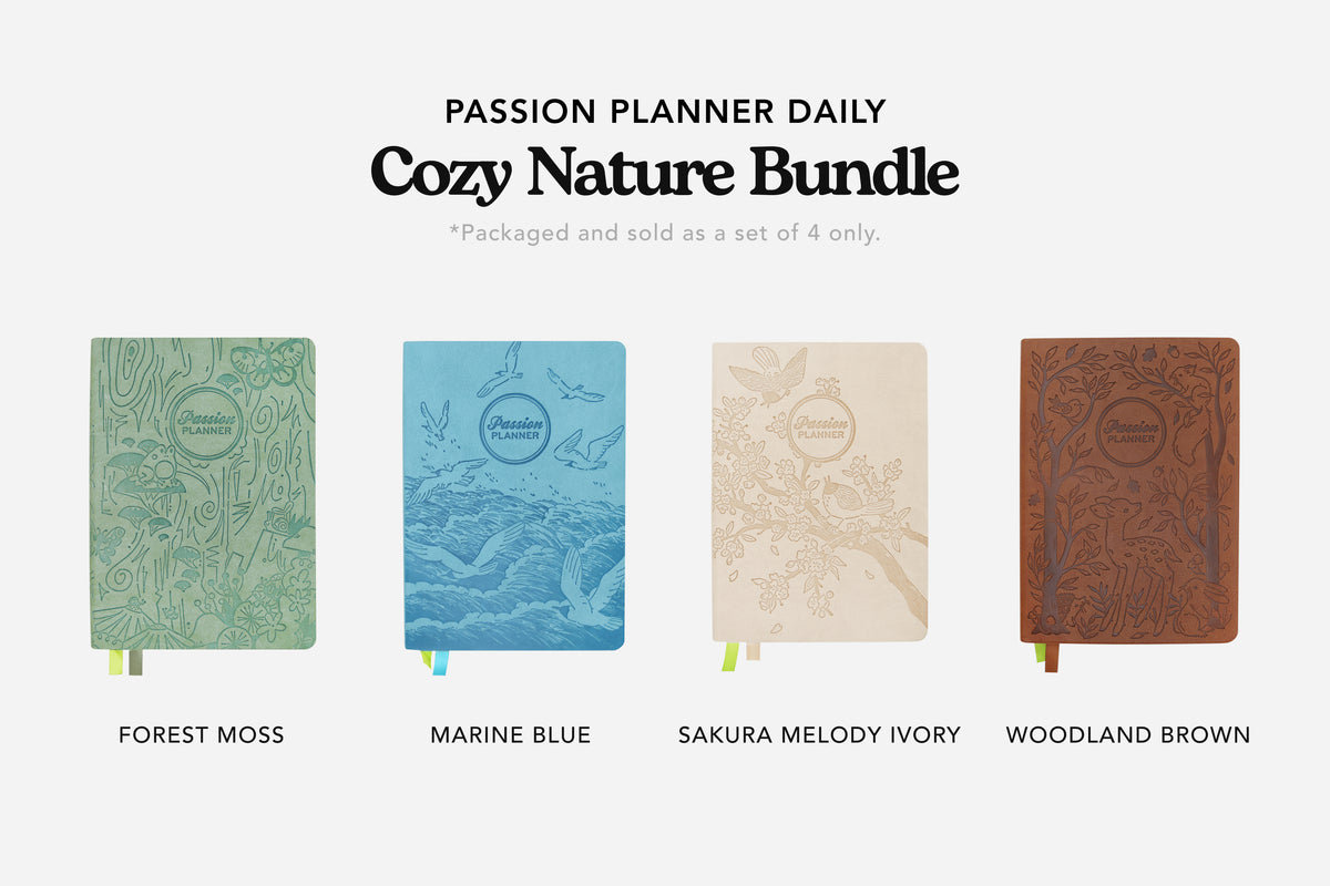 Cozy Nature Daily Planner Bundle Set of 4
