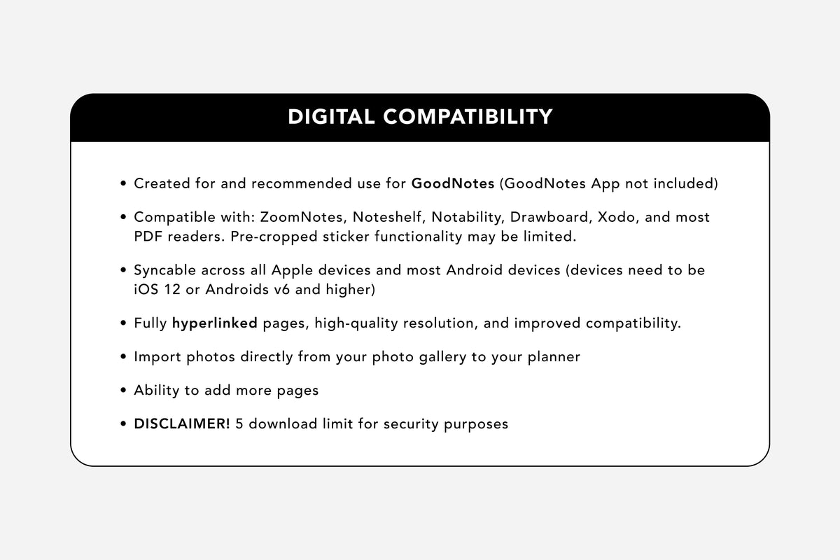 Digital Reading Journal: Digital Compatability