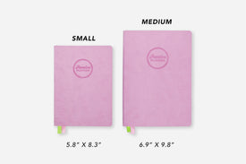 dreamy lilac daily planner sizes