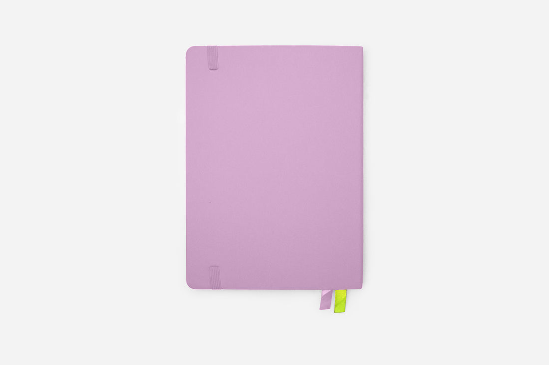 dreamy lilac bullet journal back cover