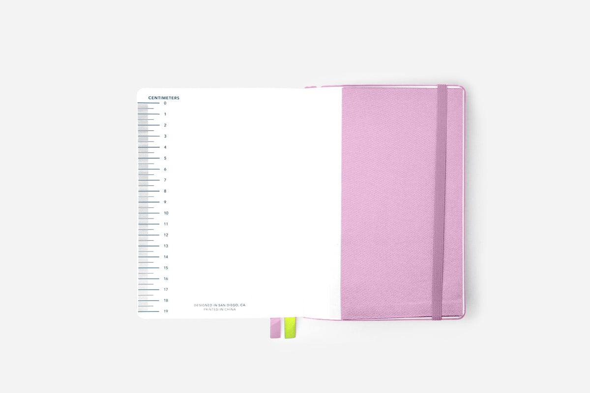 dreamy lilac bullet journal back pocket
