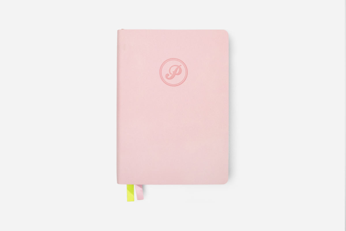 dreamy pink bullet journal front cover
