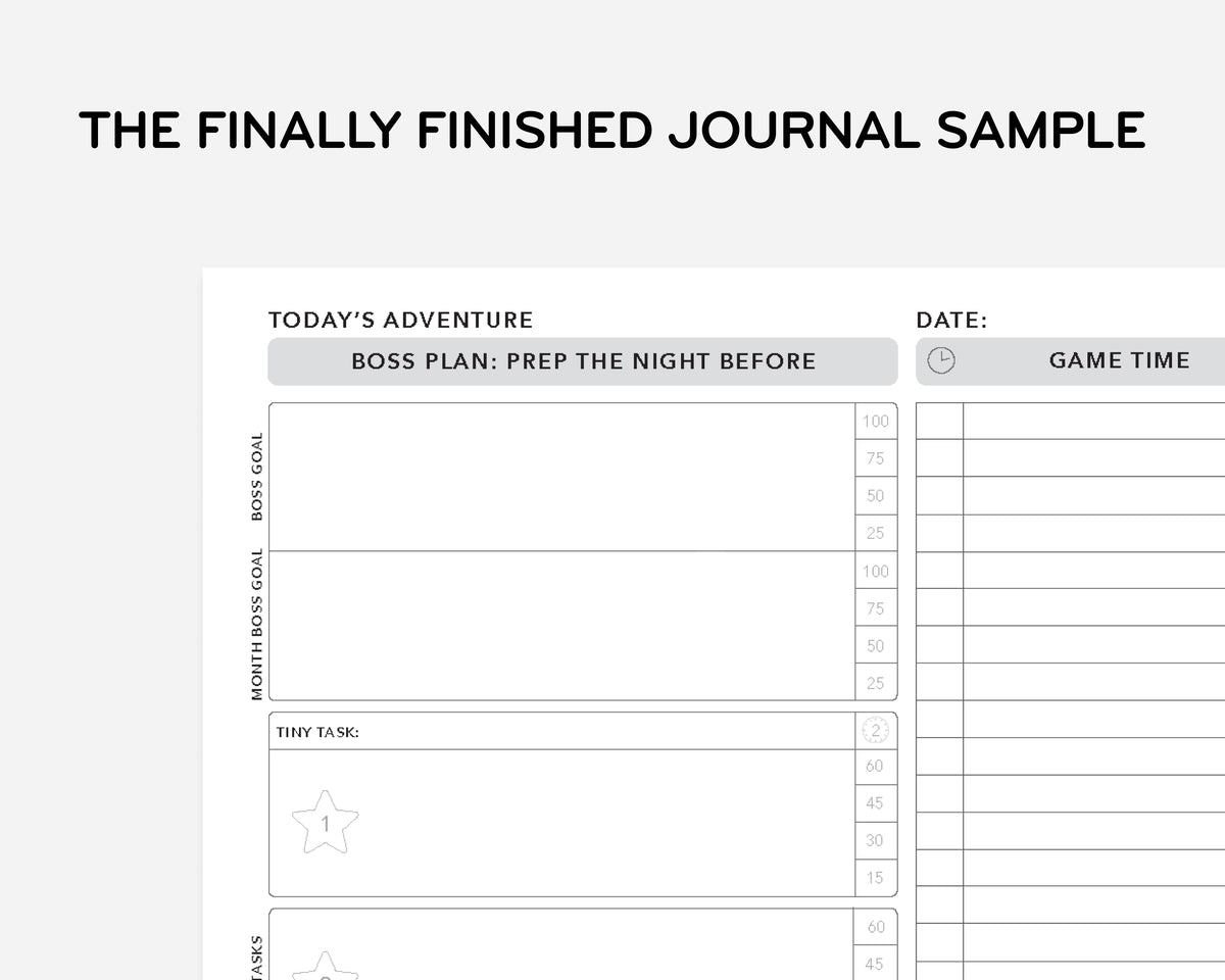 The Finally Finished Journal Sample