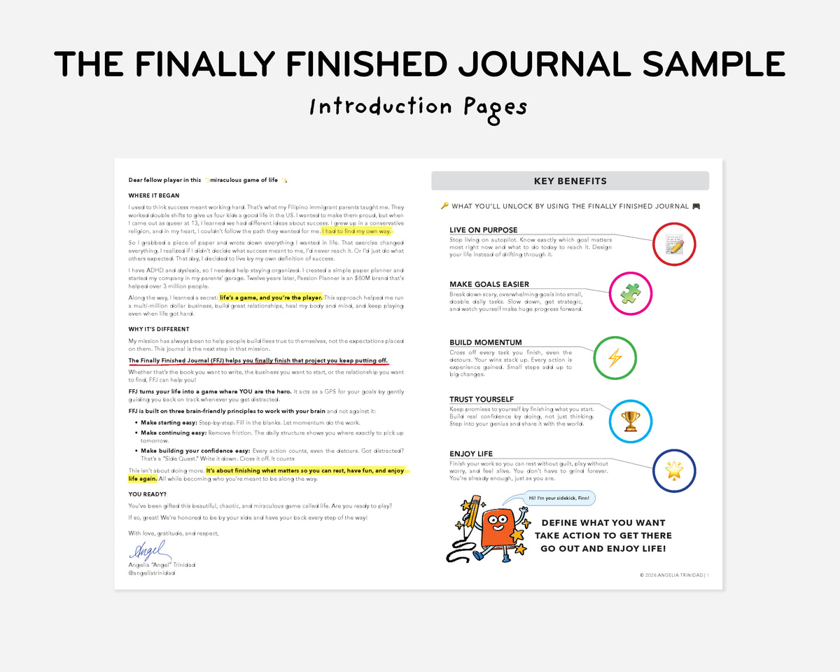 The Finally Finished Journal Sample
