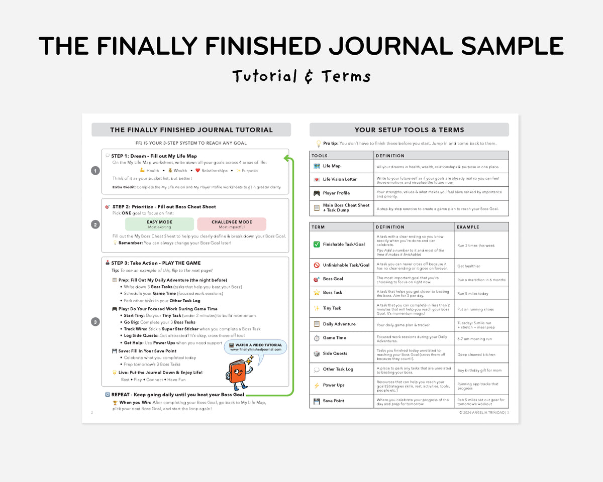 The Finally Finished Journal Sample