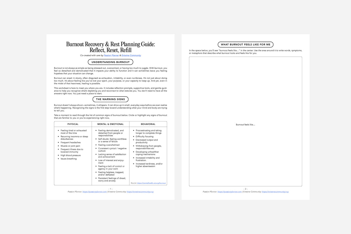 Burnout Recovery & Rest Planning Guide