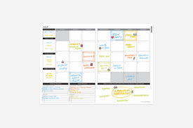 mid-year planner filled monthly layout
