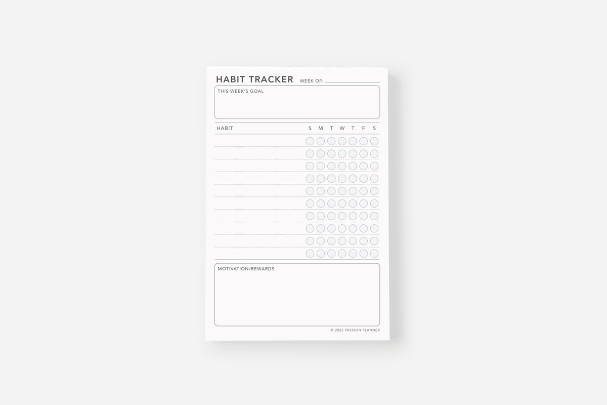 habit tracker notepad insert