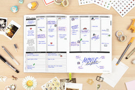 weekly planner with icon stickers
