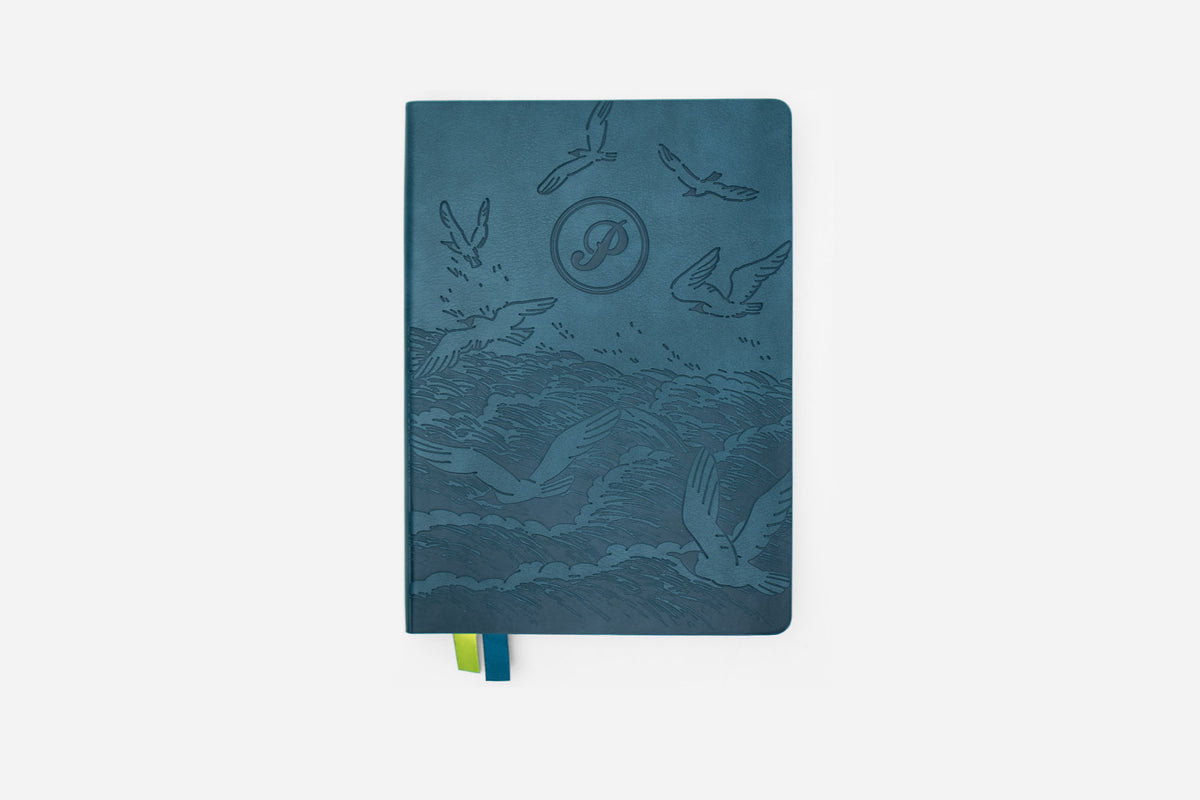 ocean teal bullet journal front cover