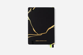 onyx gold foil bullet journal back cover