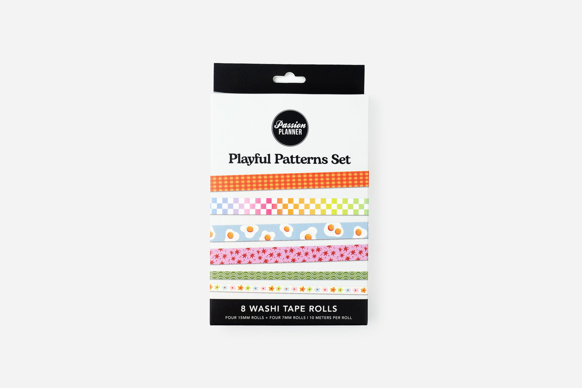 playful patterns washi tape set