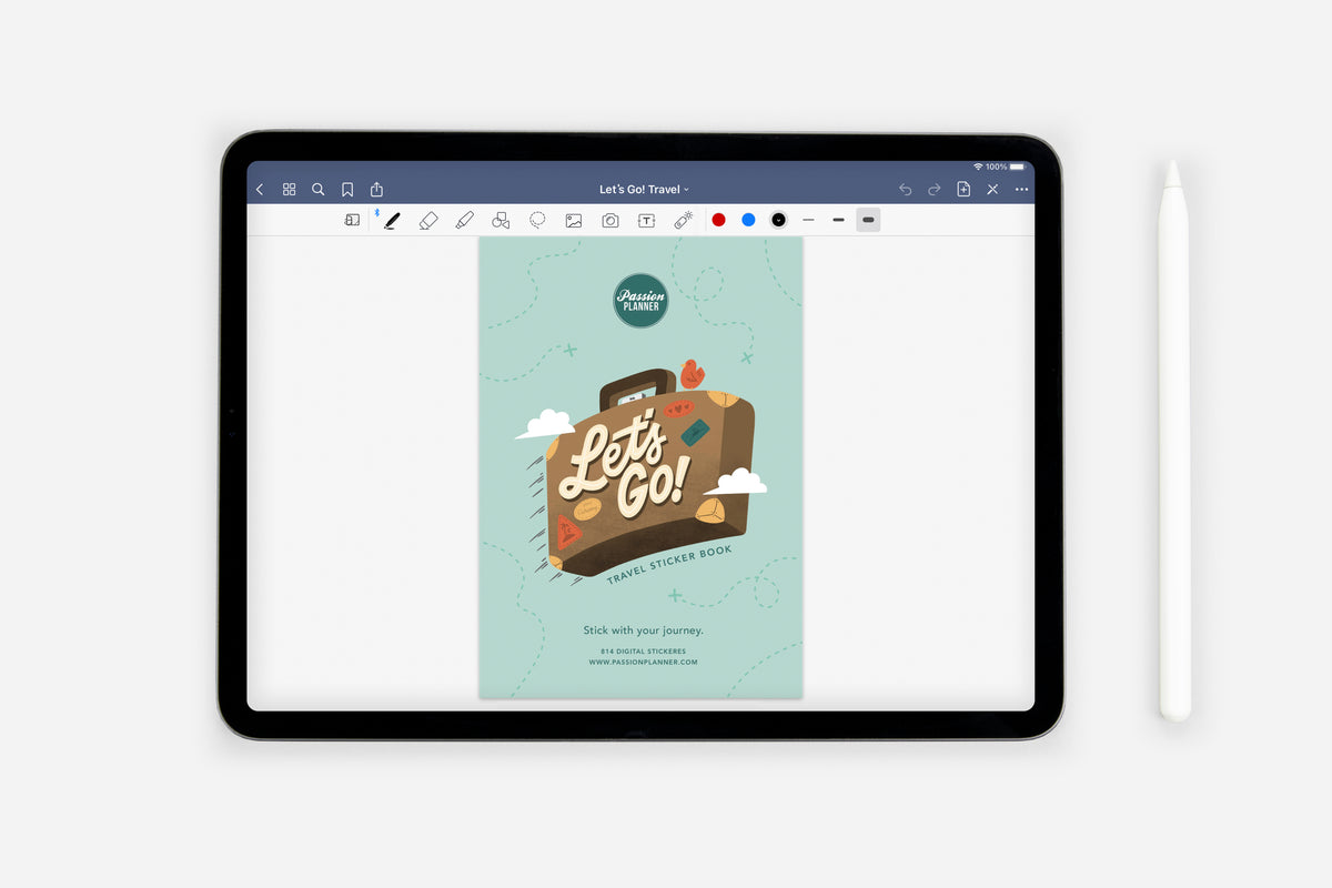 Digital Let's Go! Travel Sticker Book - Passion Planner