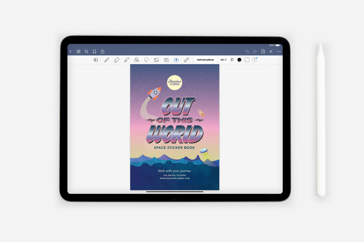Digital Out of this World! Space Sticker Book - Passion Planner