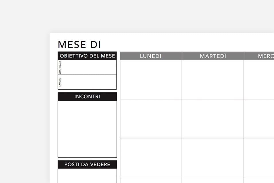 Weekly Undated Italian - Passion Planner