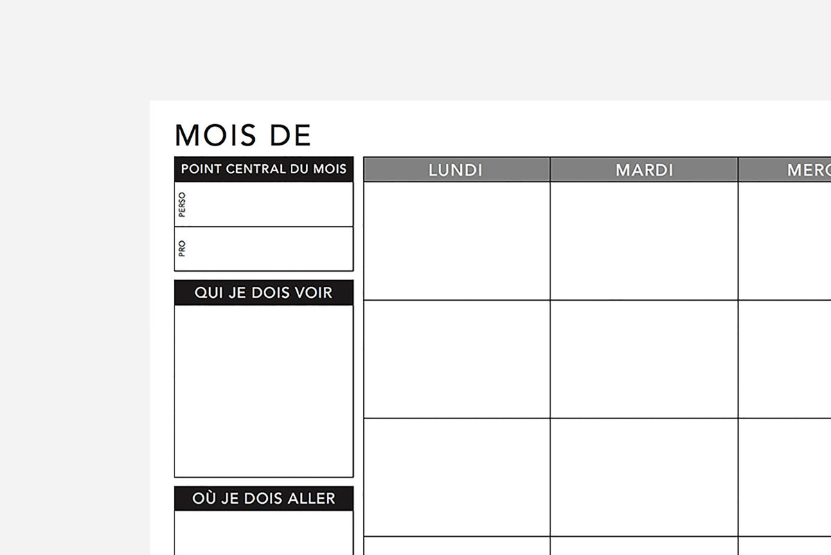 Weekly Undated French - Passion Planner