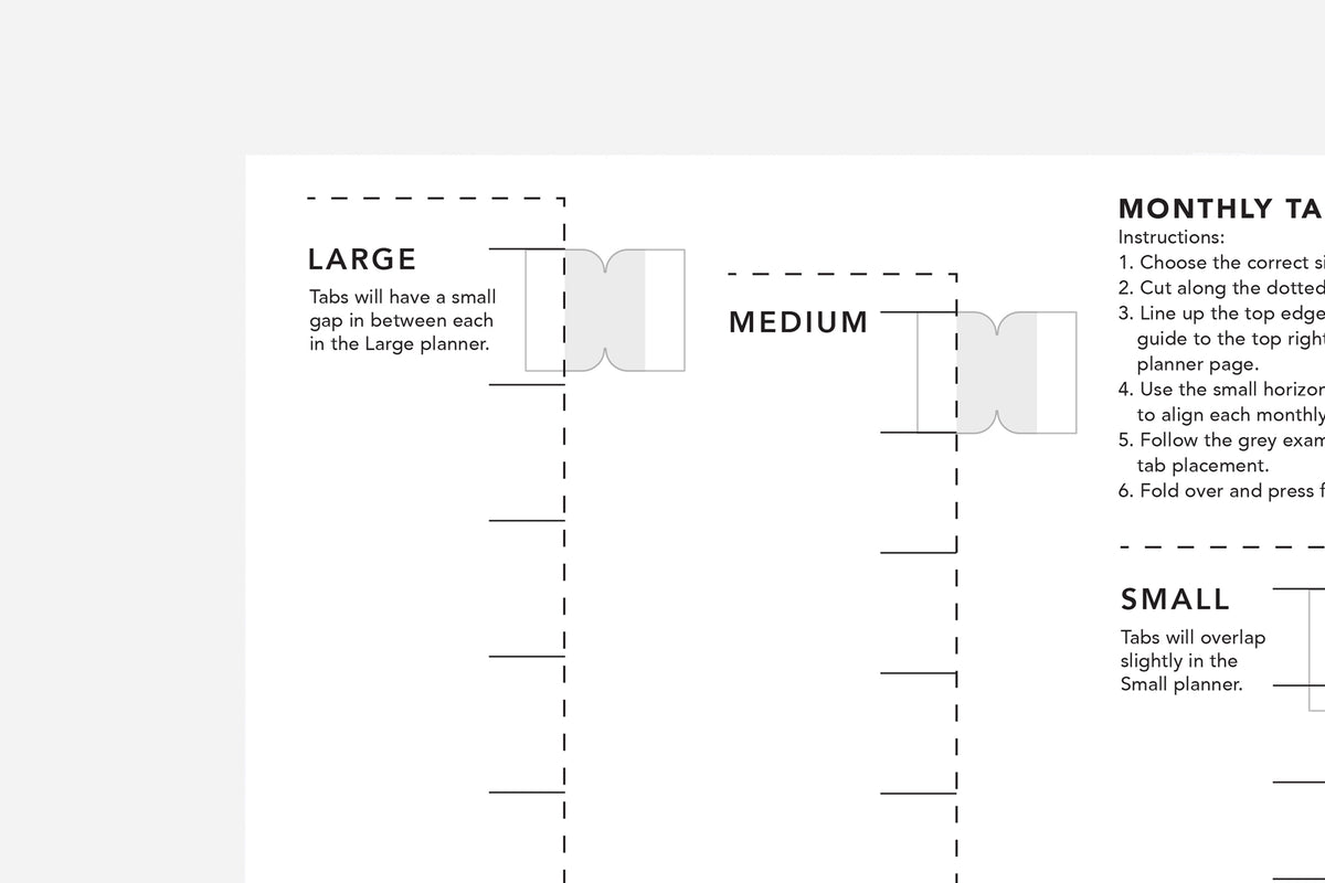 Monthly Tabs Guide - Passion Planner