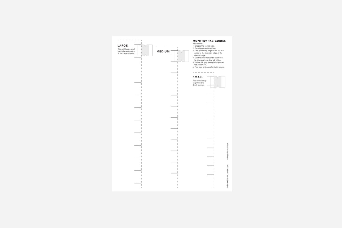 Monthly Tabs Guide - Passion Planner