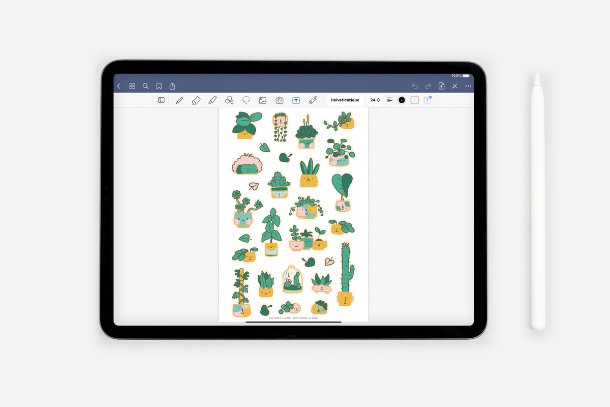 Digital Houseplants Sticker Book - Passion Planner