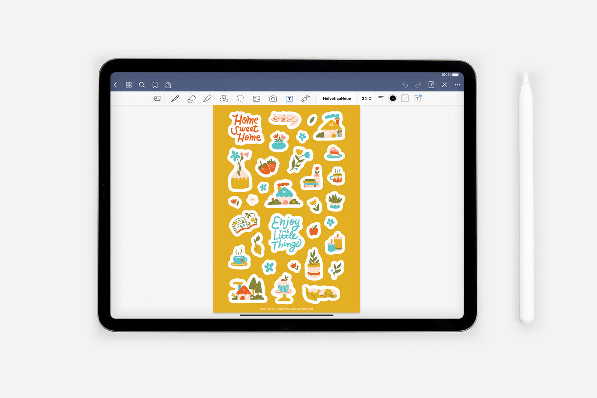 Digital Gratitude and Affirmations Sticker Book - Passion Planner