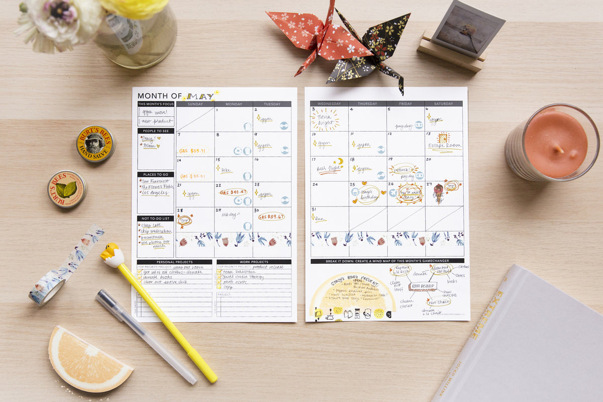 Undated Monthly Layout - Passion Planner