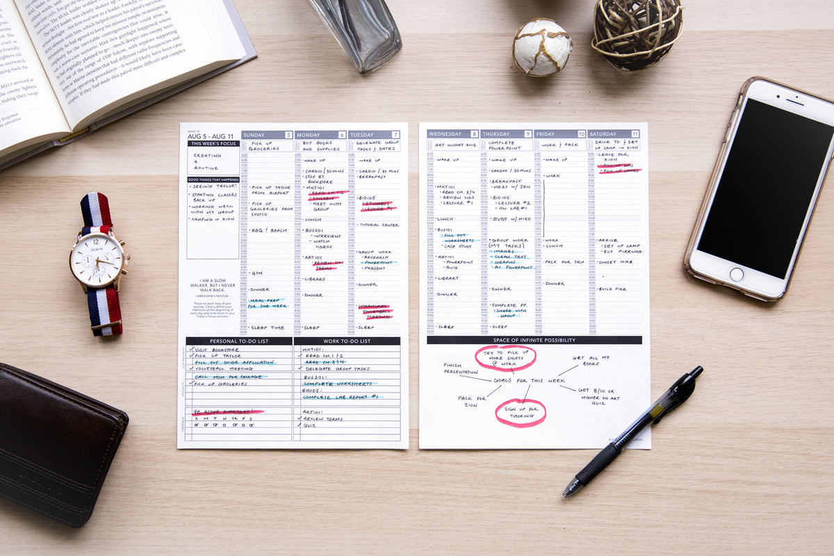 Undated Weekly Layout - Passion Planner