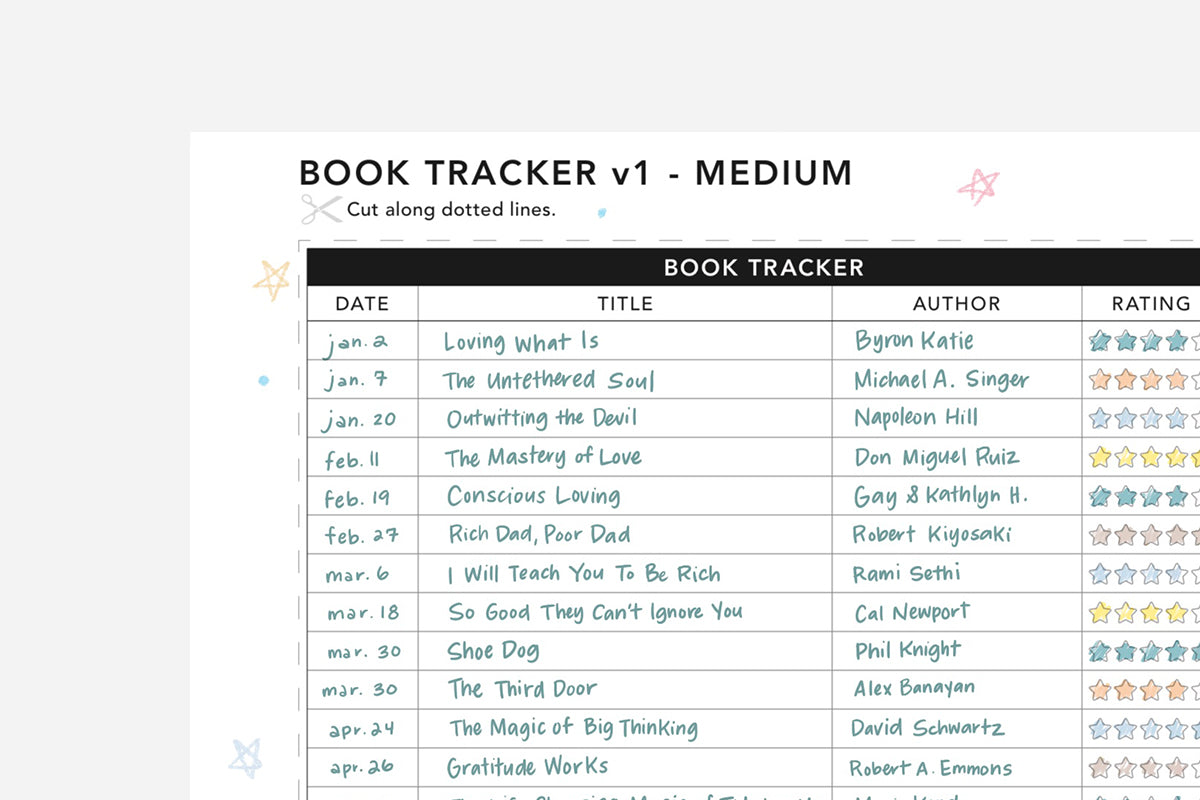 Book Tracker - Passion Planner