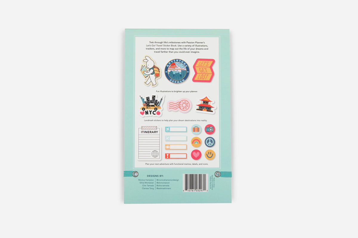 Let's Go! Travel Sticker Book - Passion Planner