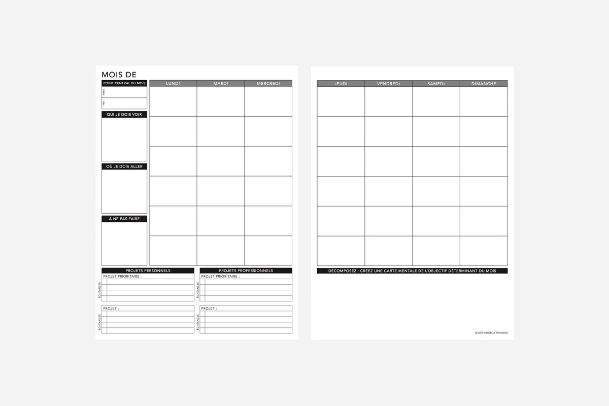 Weekly Undated French - Passion Planner