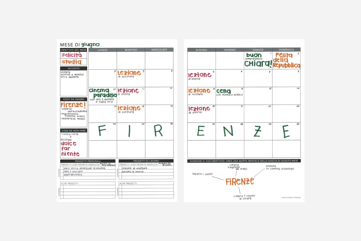 Weekly Undated Italian - Passion Planner