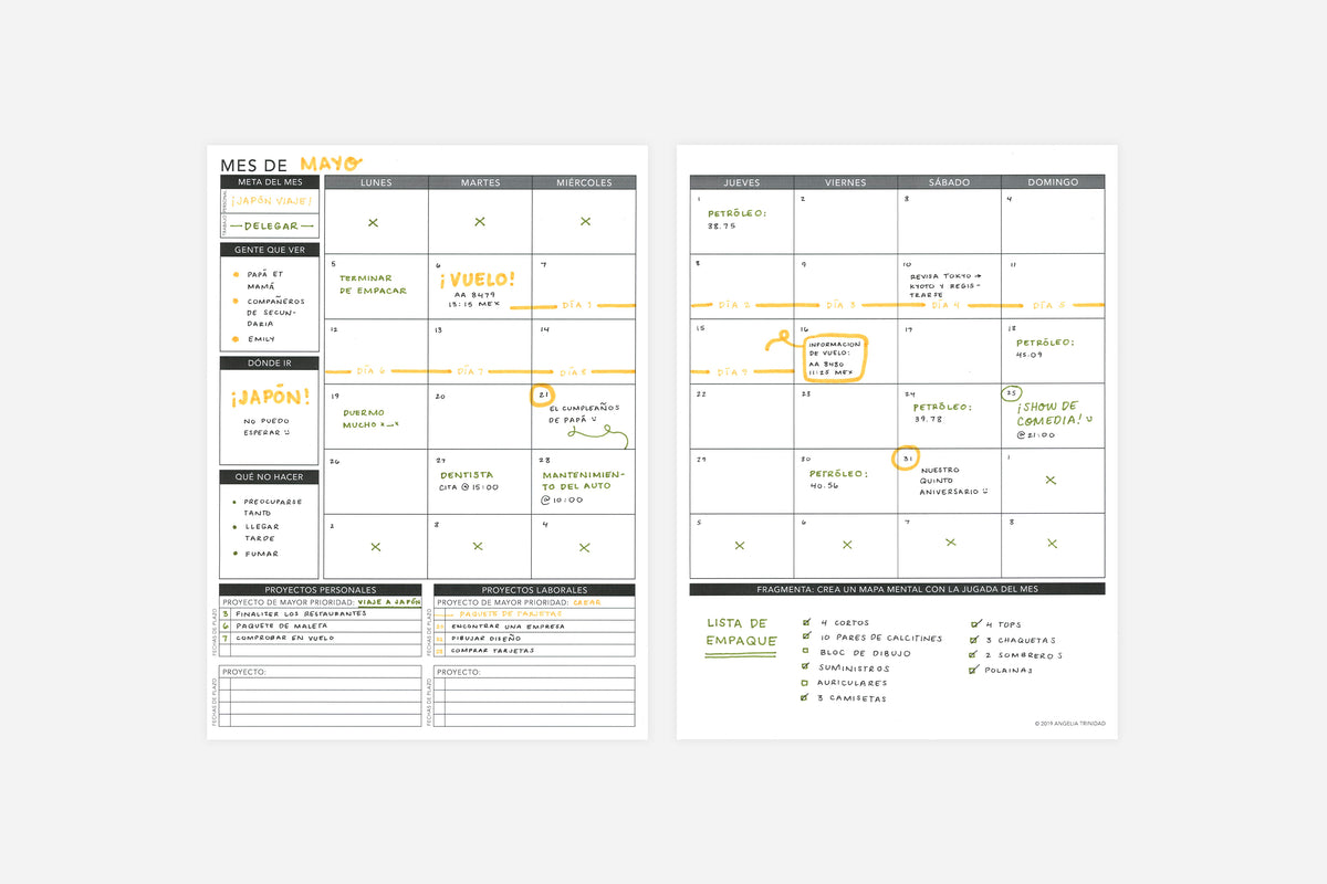 Weekly Undated Spanish - Passion Planner