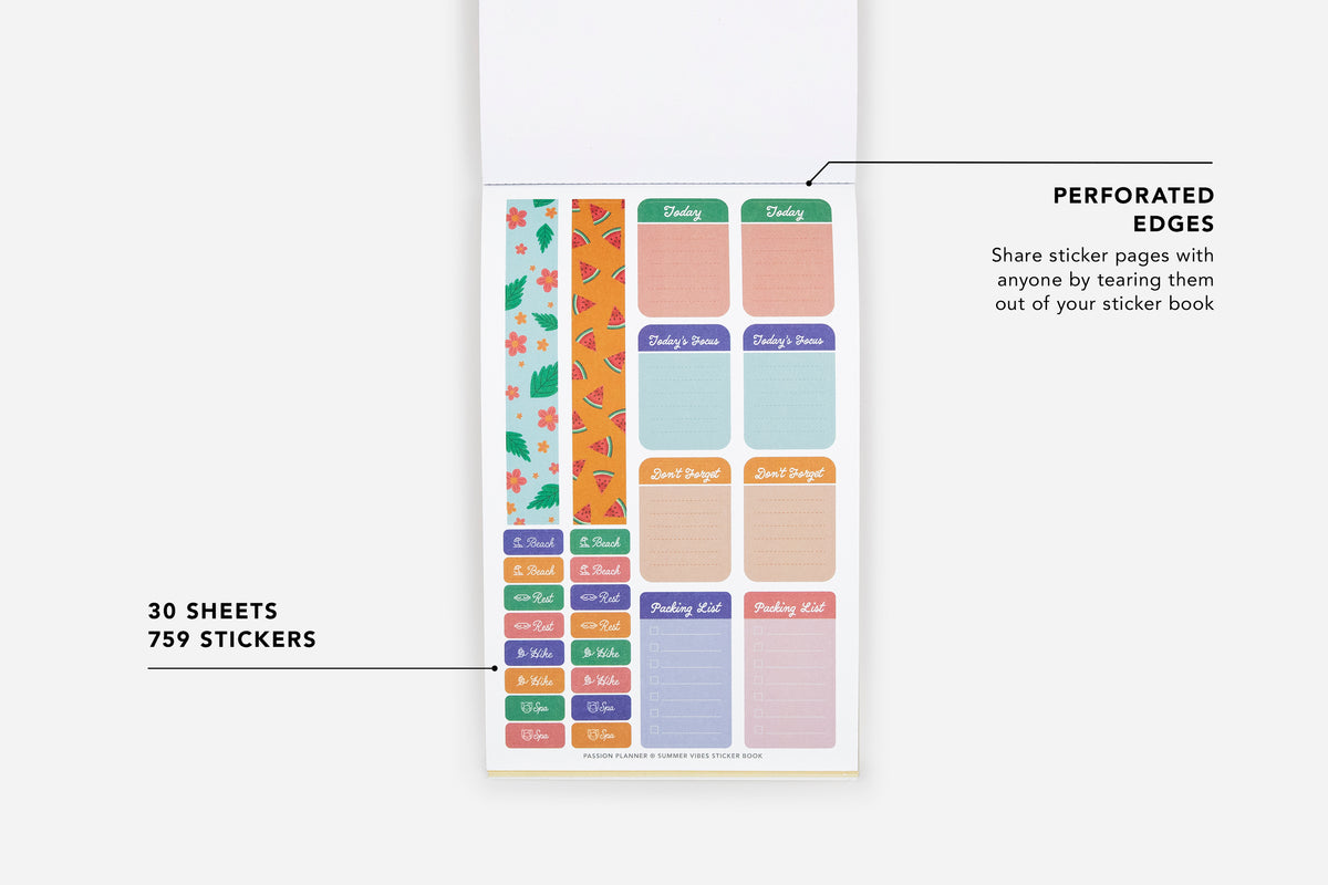 Summer Vibes Sticker Book - Passion Planner