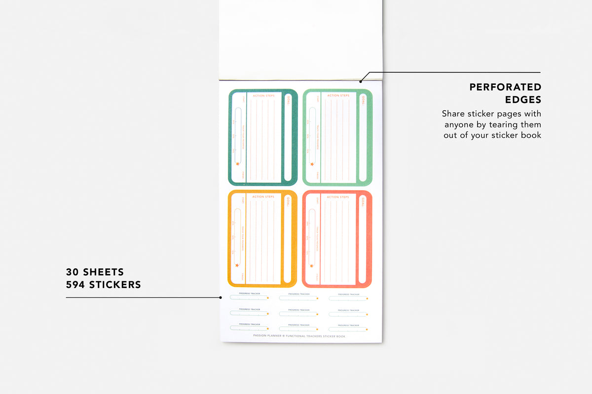 Functional Trackers Sticker Book - Passion Planner