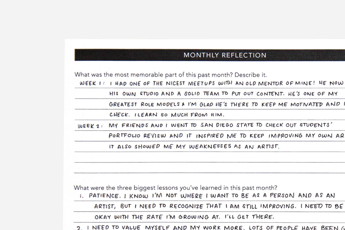 Monthly Reflection - Passion Planner