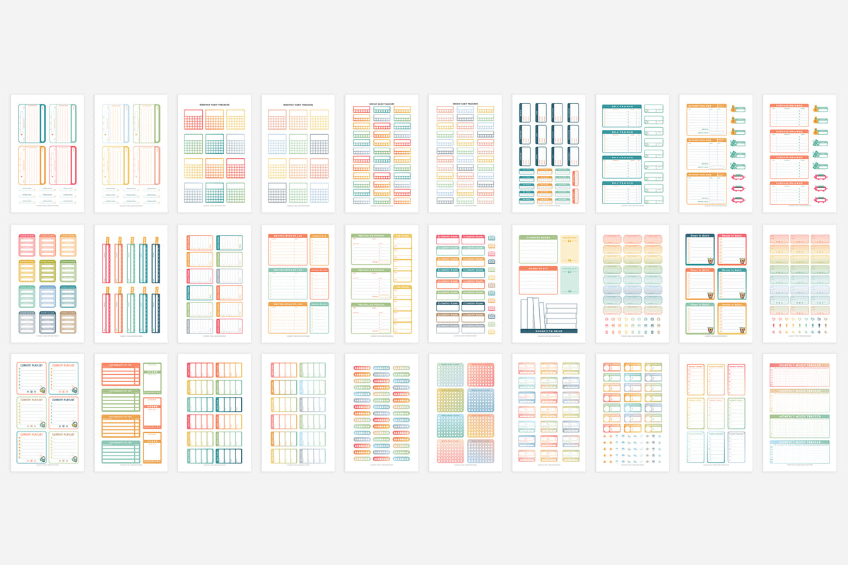 Digital Functional Trackers Sticker Book - Passion Planner