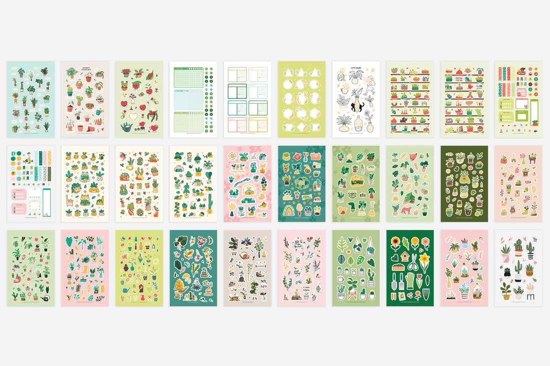 Digital Houseplants Sticker Book - Passion Planner