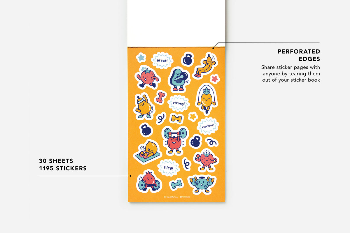 Wellness and Health Sticker Book - Passion Planner